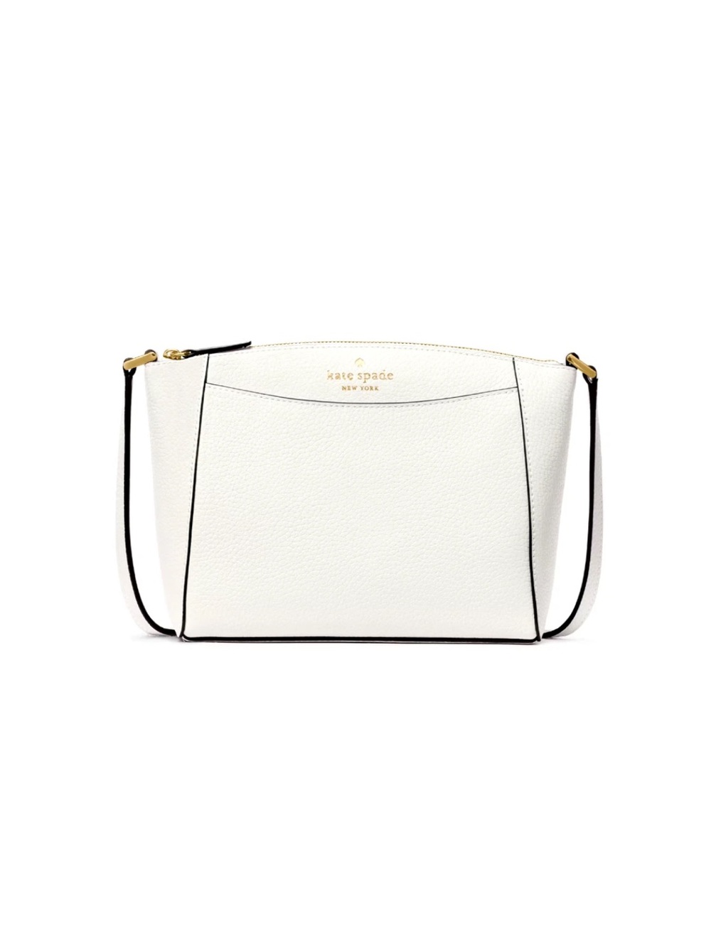 New Kate Spade Monica Pebbled Leather Crossbody Meringue